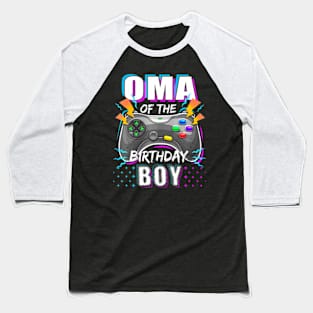 Oma of the Birthday Video Gamer Birthday Baseball T-Shirt